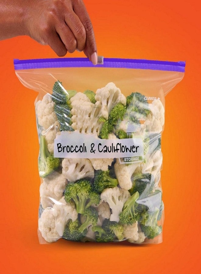 موبديسك أكياس MOBDESK قابلة لإعادة الإغلاق بسحاب - عبوة من 10 أكياس | سحاب محكم الإغلاق، مانع للتسرب، خالٍ من مادة BPA، مثالي للمطبخ وتحضير الطعام، وللاستخدام الخارجي والتنظيم | آمن للاستخدام في المجمد | أكياس متينة وقابلة لإعادة الاستخدام بسحاب (بنفسجي) (T-51) - Image 5